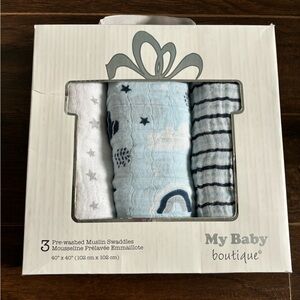 3 pack Muslin Swaddles